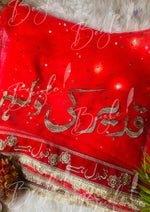 Load image into Gallery viewer, Customized Red Nikah Dupatta | DBT-001
