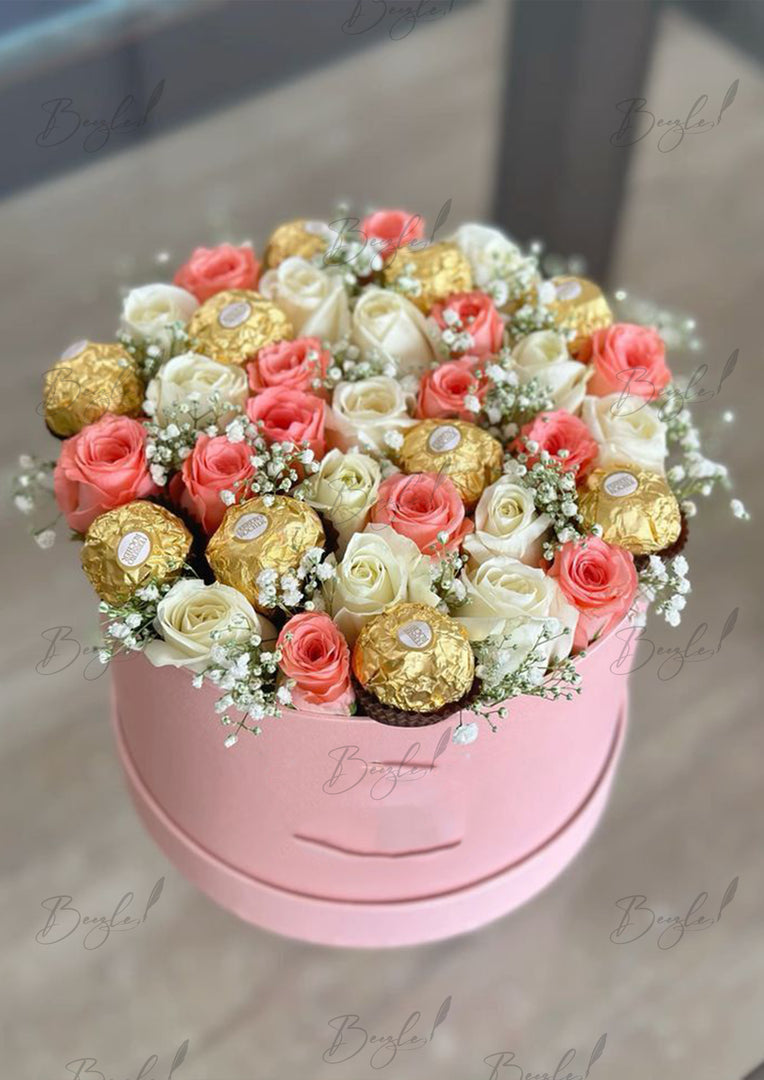 Luxe Rose & Chocolate Bouquet Bucket | BCG-074