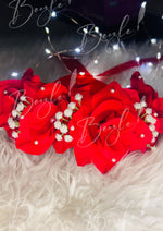 Load image into Gallery viewer, The Red Rose Attractive Gajray With White Flowers | GAY-008
