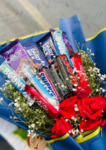 Load image into Gallery viewer, Luxury Chocolate &amp; Blue Rose Bouquet | BCG-061
