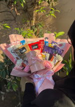 Load image into Gallery viewer, Pink Snack Bouquet with Gift Box | BCG-149

