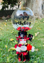 Load image into Gallery viewer, Black Charm Custom Birthday Balloon Box | GB-0120
