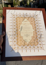 Load image into Gallery viewer, Luxury White Stone &amp; Floral White Nikah Certificate | SNC-005
