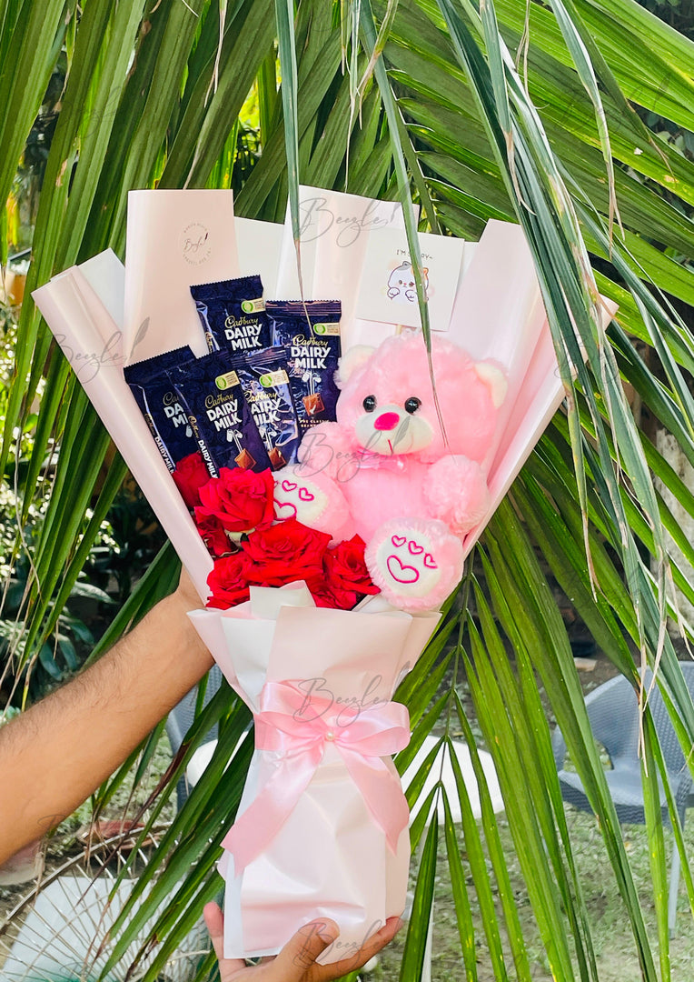 Teddy & Treats Polka Dot Bouquet | BCG-150