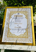 Load image into Gallery viewer, The Luxury Nikah Certificate with Golden Attractive Design | NC-168
