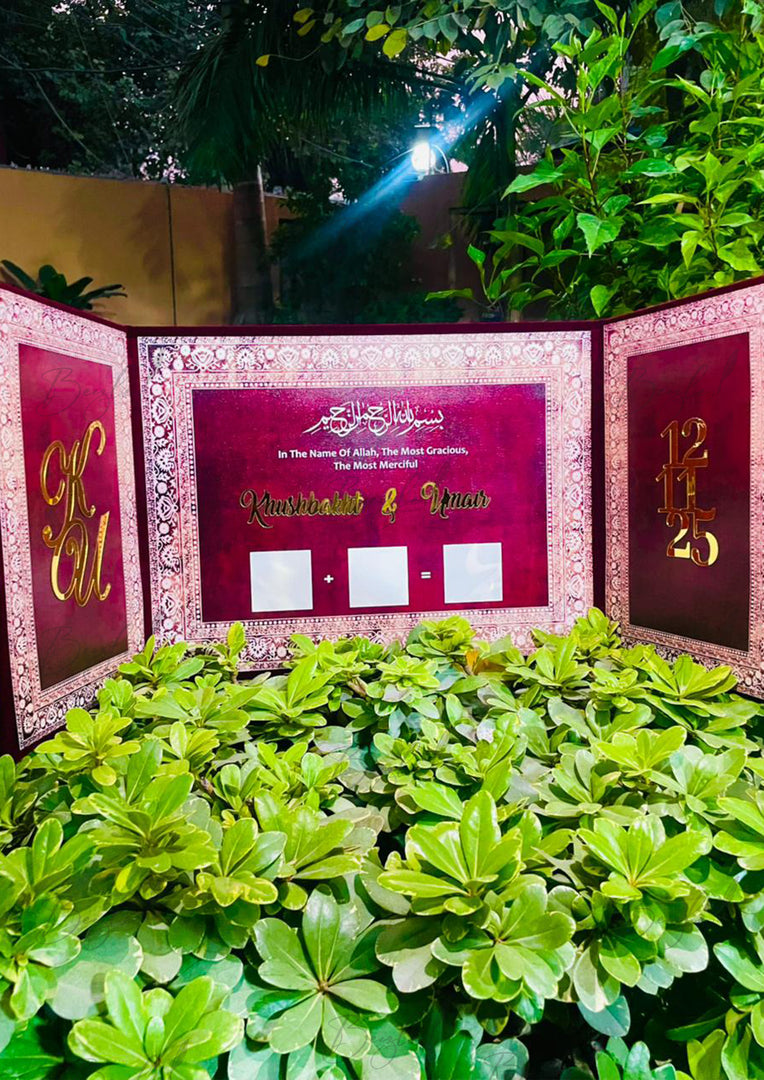 The Premium Three Side Nikkah Booklet With Attractive Design | NB-023