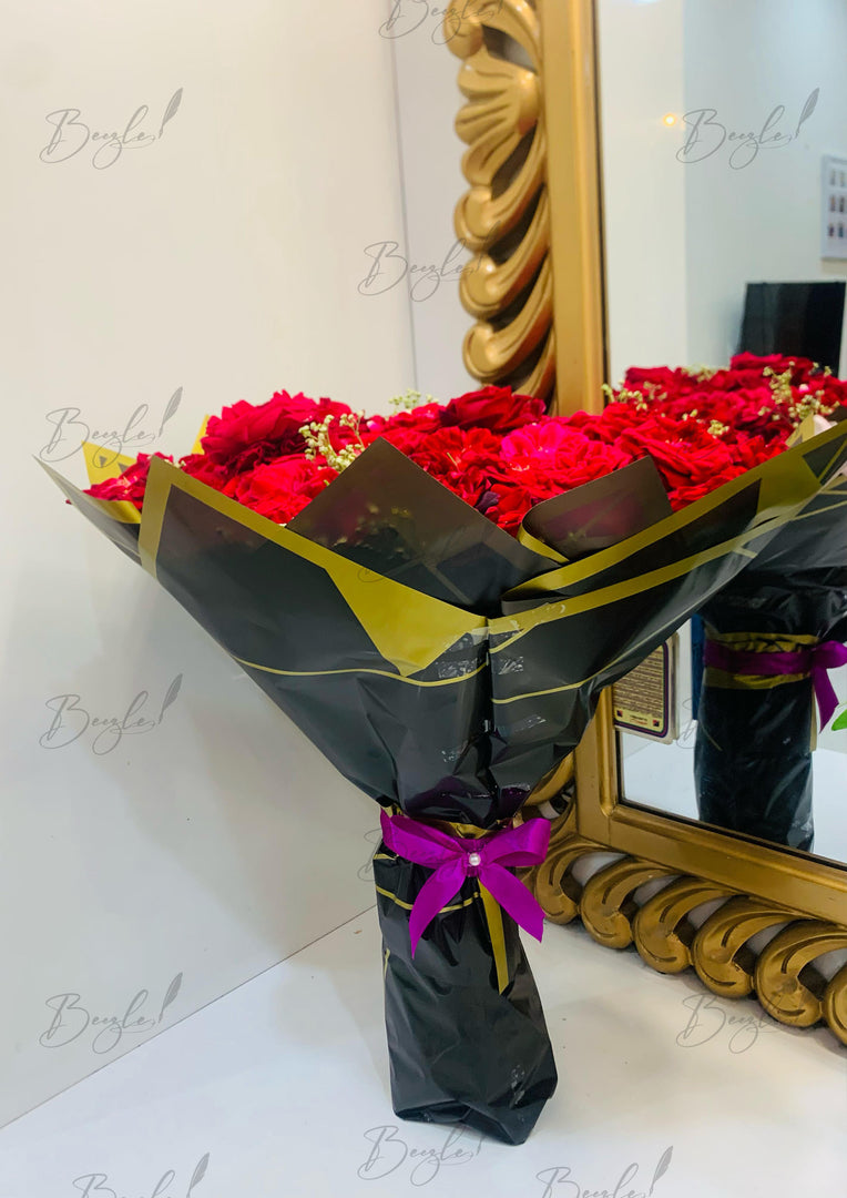 Crimson Luxe Rose Bouquet | BCG-072