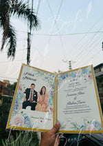 Load image into Gallery viewer, The Attractive Golden Nikkah Booklet with Customized Name | NB-027
