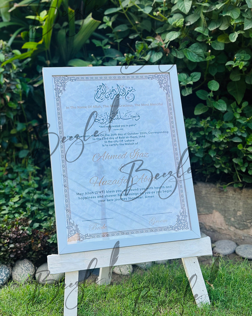 Luxury Nikah Certificate