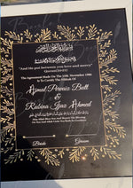 Load image into Gallery viewer, Luxury Black &amp; White Stone Nikah Certificate | SNC-009
