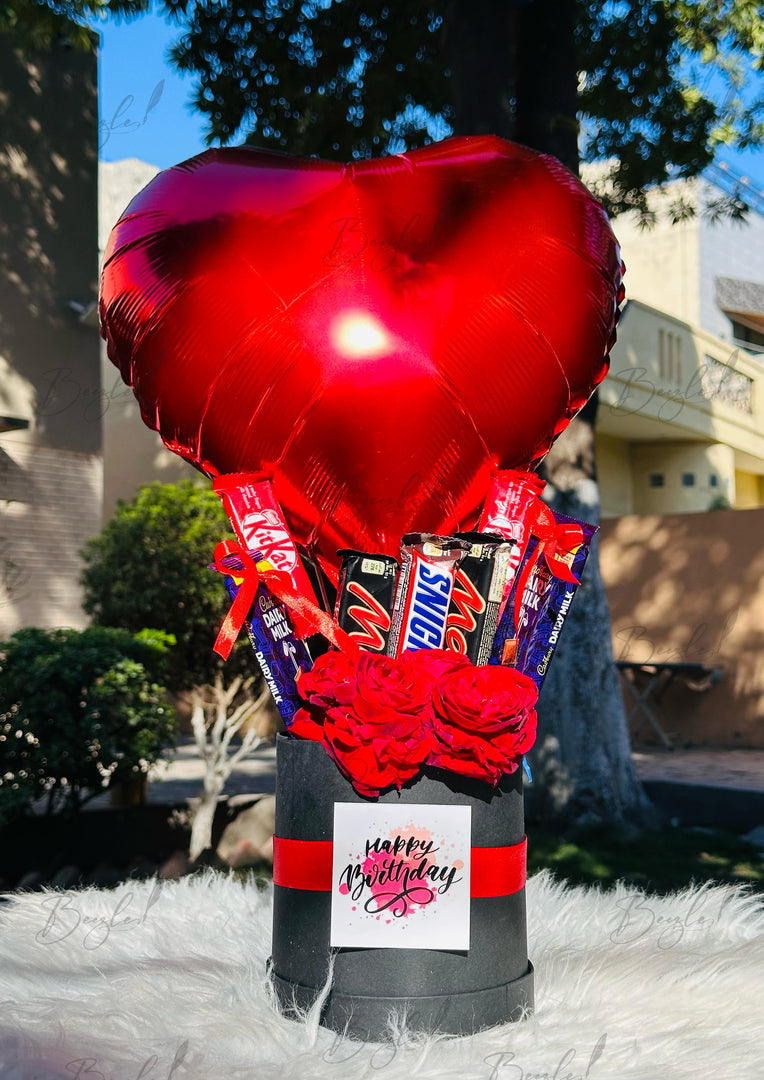 Sweetheart Delight Balloon & Chocolate Bouquet | GB-073