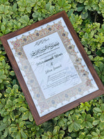 Load image into Gallery viewer, Personalized Printed Certificate Nikah Frame with Wooden Border | NC-181
