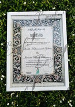 Load image into Gallery viewer, Nikah Certificate With Stylish Black Border Line 
