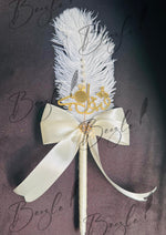 Load image into Gallery viewer, The Customized Qubool Hai Nikkah Pen with Feather and Beautiful Note | PEN-56
