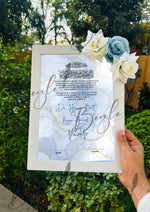 Load image into Gallery viewer, Floral Nikah Certificate With Quran Verse &amp; Three Flowers | FNC-007
