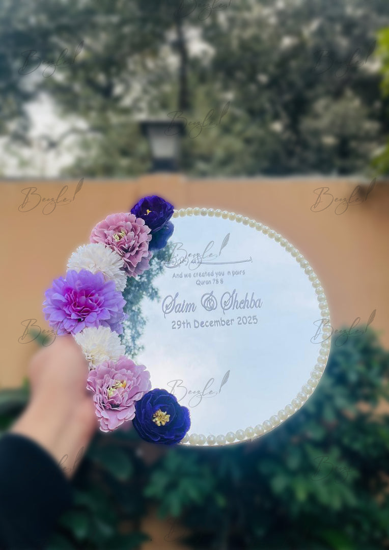 Floral Mirror Ring Tray | NT-031