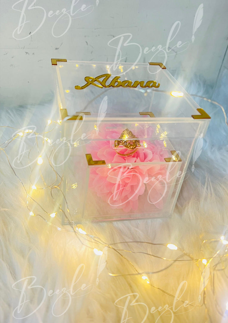 Personalized Acrylic Ring Box | GBO-022