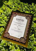 Load image into Gallery viewer, The Nikah Certificate Attractive Dark Maroon &amp; Golden Design | NC-152
