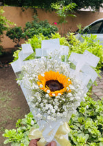 Load image into Gallery viewer, Sunflower &amp; Baby’s Breath Bouquet | BCG-163
