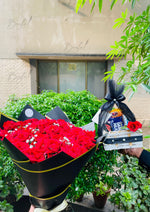 Load image into Gallery viewer, Red Roses Bouquet &amp; Chocolates Gift Combo | GDEL-168
