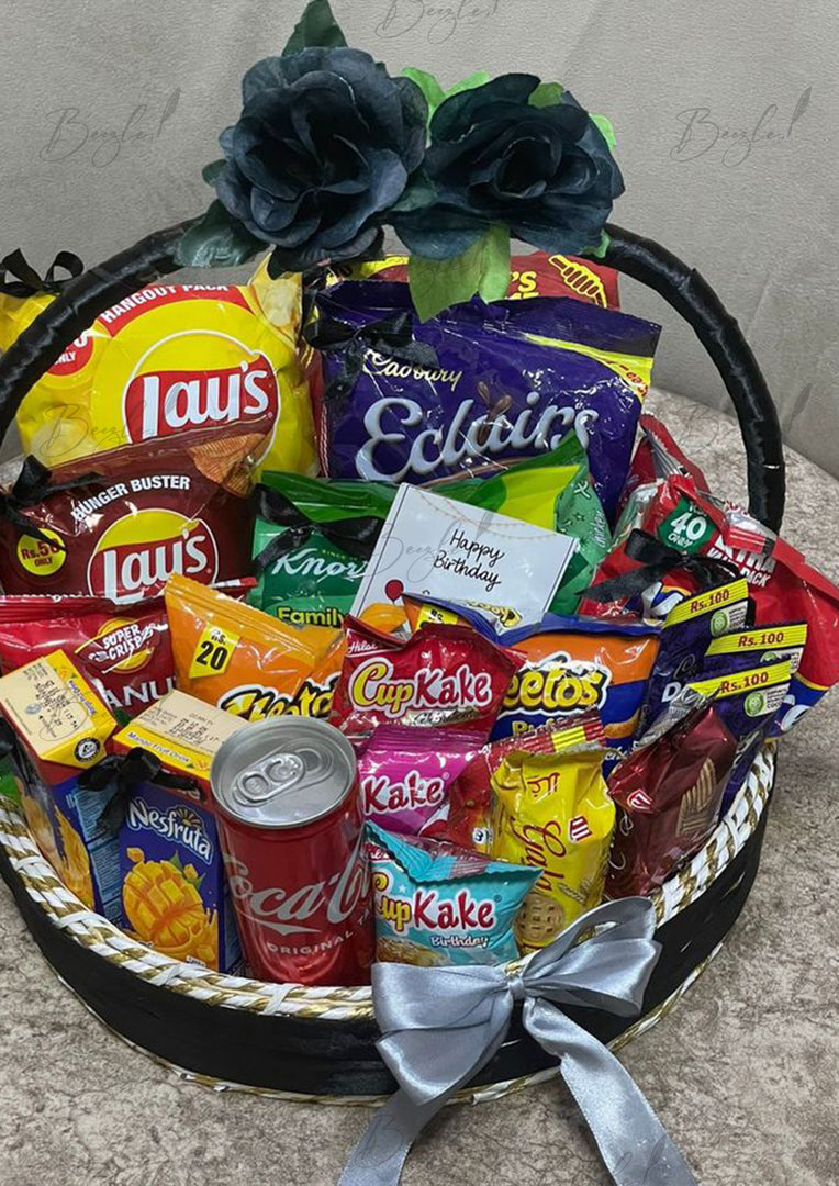 Snack Gift Basket with Chips & Drinks | GB-170