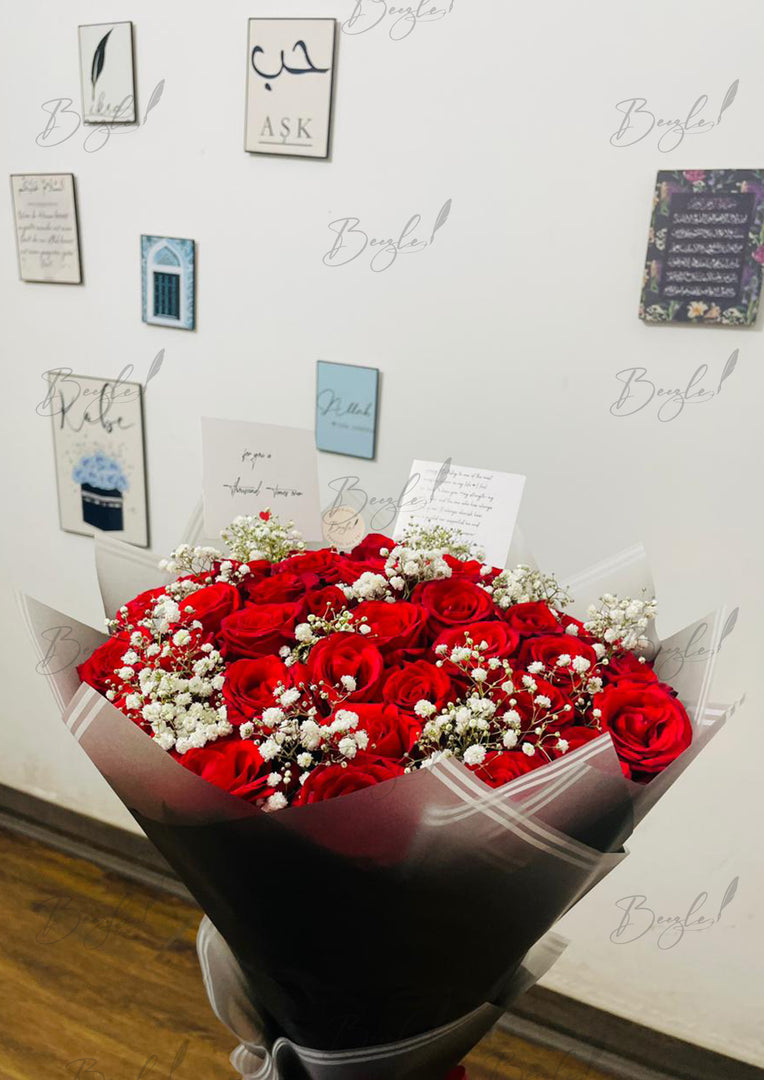 Crimson Luxe Rose Bouquet | BCG-072