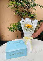 Load image into Gallery viewer, Layers Cake with Sunflower Bouquet GDEL-0175
