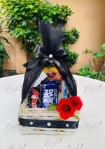 Load image into Gallery viewer, Chocolate Gift Basket – Black Wrap with Red Roses | GB-189
