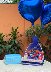 Snack Basket with Balloons & Cake | GDEL-144