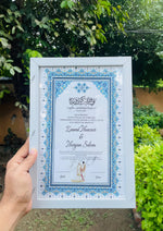 Load image into Gallery viewer, Nikah Certificate with Premium Bule Design | NC-149

