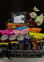 Load image into Gallery viewer, Black Celebration Snack Basket with Drinks | GB-172
