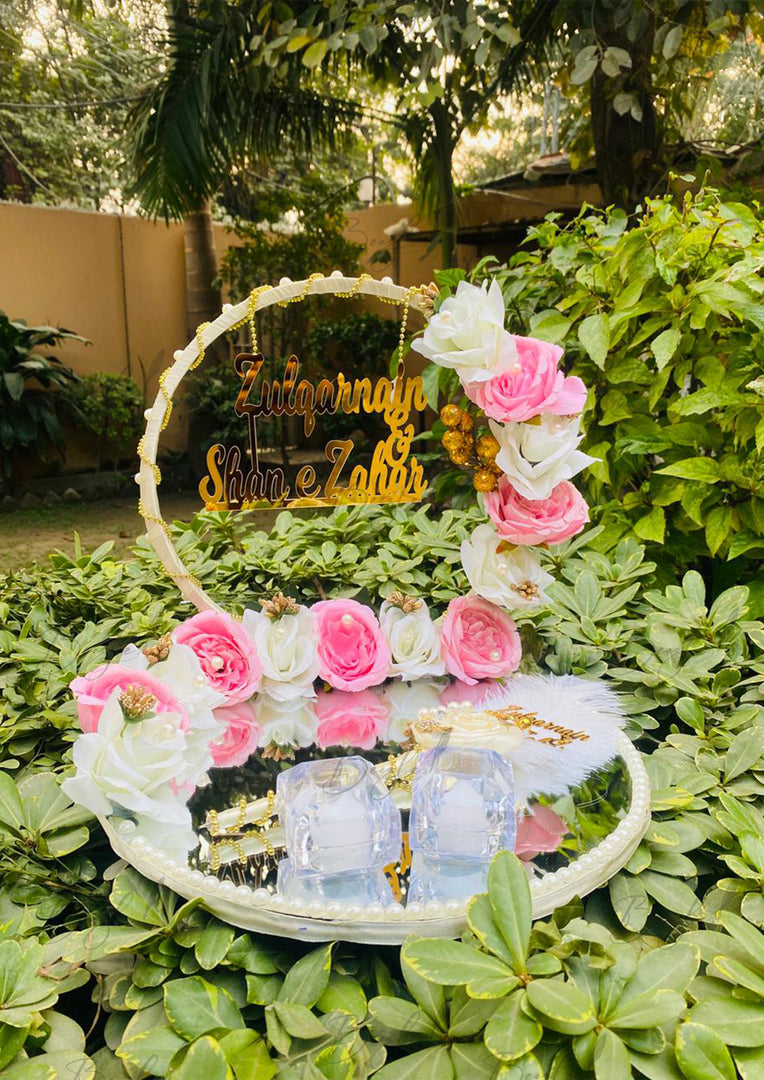 Floral Mirror Ring Tray | NT-035
