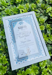 Nikah Certificate with Premium Bule Design | NC-149