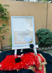 Get Perfect Deal Attractive Nikah Frame, Nikah Pen, Nikkah Duppata | DEL-025