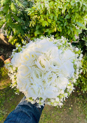 Pure White Roses Bouquet | BCG-239