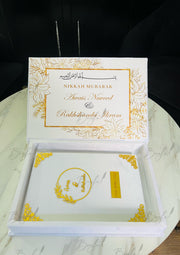 Luxury Custom Nikah Nama Box with Illustrated Booklet | BOX-014