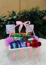 Load image into Gallery viewer, Pink-Themed Snack &amp; Chocolate Basket | GB-124