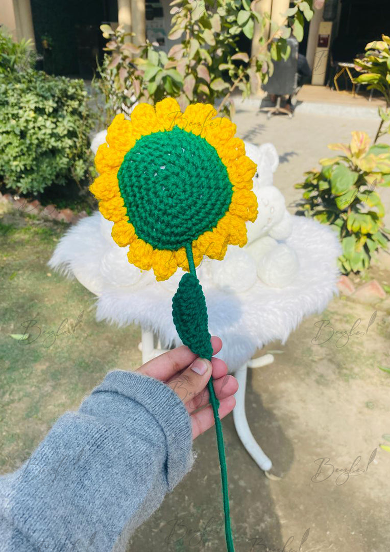 Yellow Sunflower Crochet | CHT-005