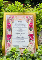 Load image into Gallery viewer, The Beautiful Luxury Nikah Certificate with Attractive Colourful Flowers | NC-155
