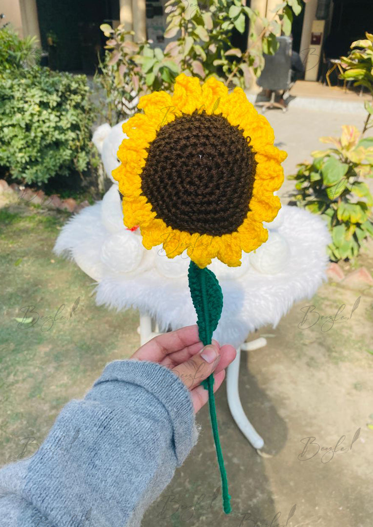 Yellow Sunflower Crochet | CHT-005