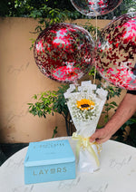 Load image into Gallery viewer, Layers Cake with Sunflower Bouquet GDEL-175