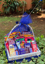Load image into Gallery viewer, Blue Gift Basket with Heart Balloons | GB-178
