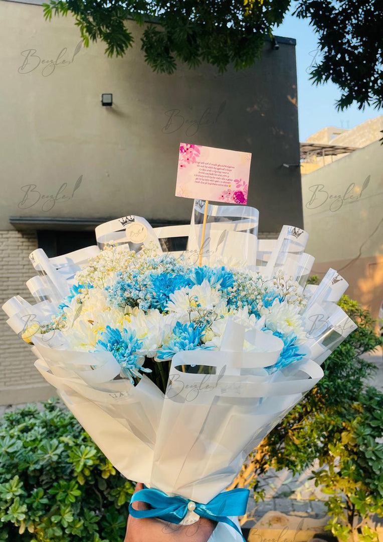 Blue Blossom Fresh Flower Bouquet | BCG-229