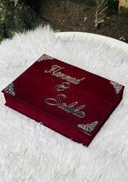 Custom Velvet Nikkah Booklet | BOX-016
