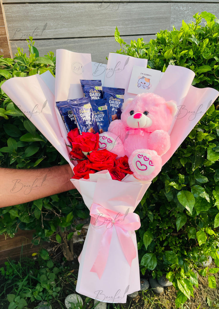 Teddy & Treats Polka Dot Bouquet | BCG-150