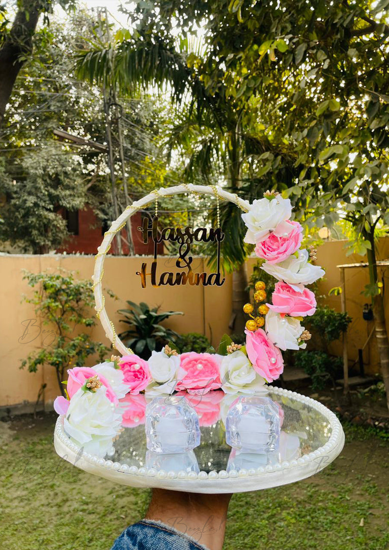 Floral Mirror Ring Tray | NT-035