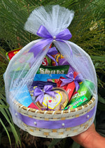 Load image into Gallery viewer, Purple Theme Snack Basket with Chocolates &amp; Treats | GB-176
