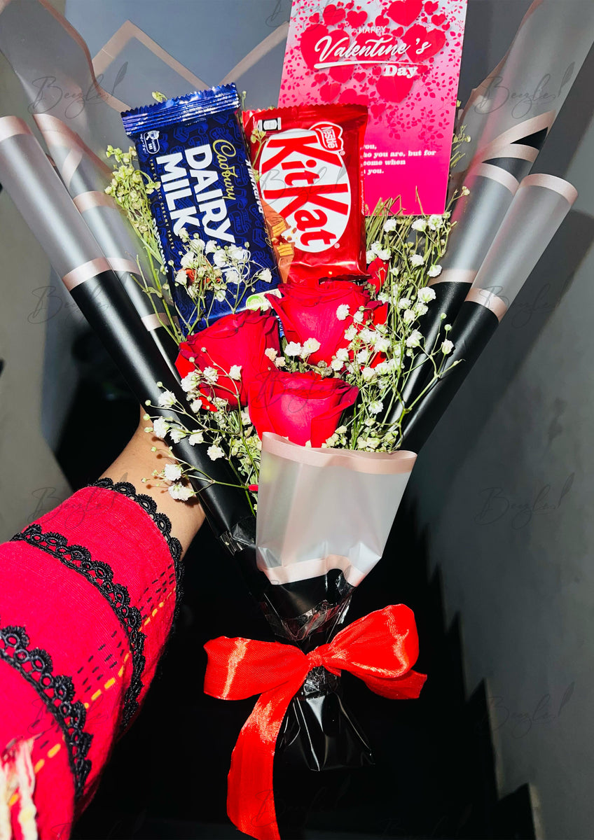 Sweet Indulgence – Chocolate & Roses in a Stunning Bouquet – Beezle Store
