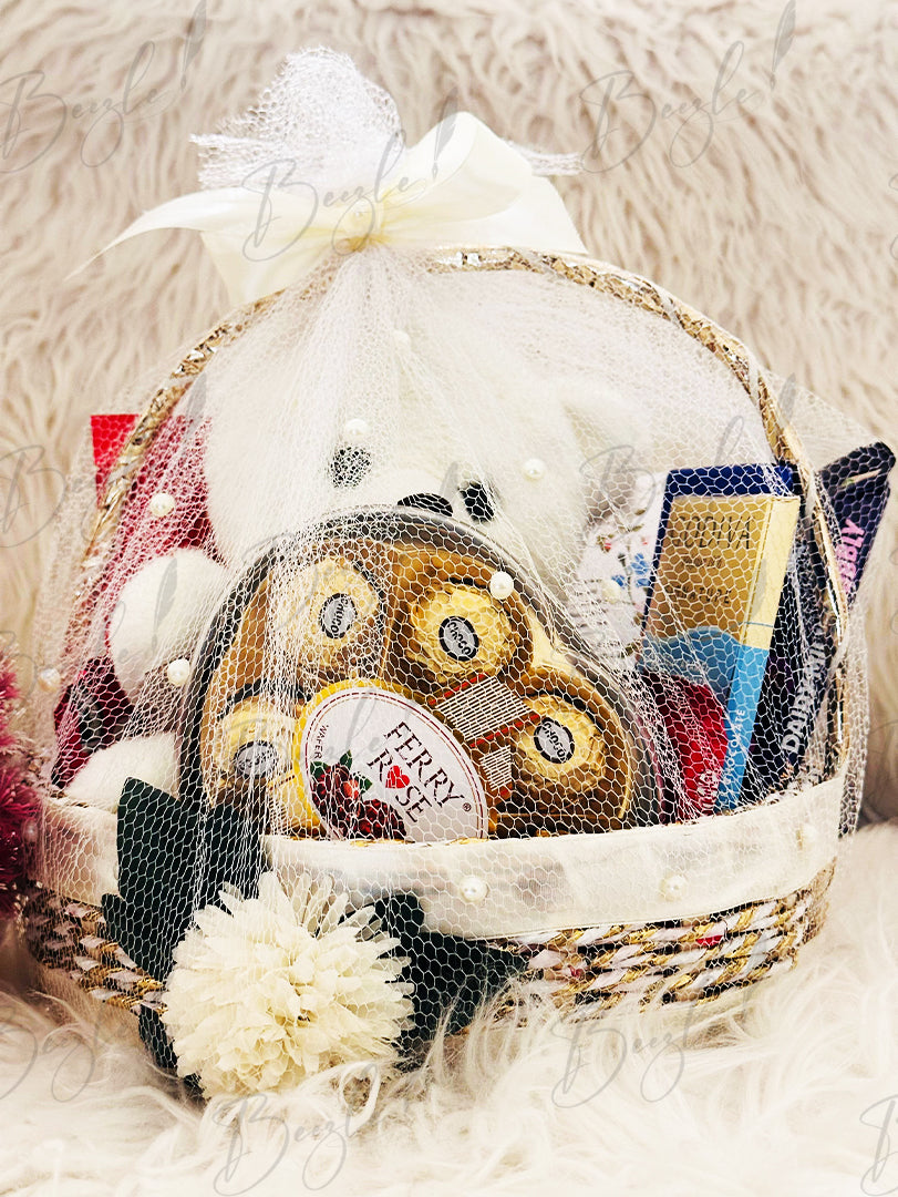 Luxurious Teddy Bear Gift Basket | GB-036