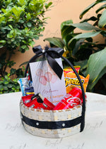 Load image into Gallery viewer, Black Snack Basket with Custom Card | GB-097
